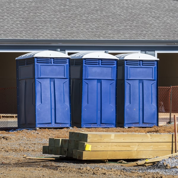 are there any restrictions on what items can be disposed of in the portable toilets in Pinebluff